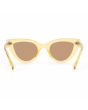 Gafas de sol Cat Eye Vans Poolside amarillas para mujer posterior