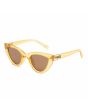 Gafas de sol Cat Eye Vans Poolside amarillas para mujer lateral