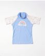 Camiseta de protección solar Rip Curl Golden Ditzy azul para niñas de 2 a 6 años