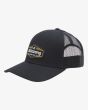 Gorra de malla Billabong Walled Trucker negra para hombre izquierda