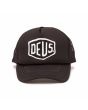 Gorra estilo camionero Deus Ex Machina Baylands Trucker negra para hombre frontal