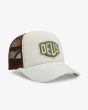 Gorra de pana Deus Ex Machina Shield Cord Trucker Blanca