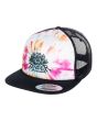 Gorra plana de ajuste posterior y malla Element Timber Garden blanca y fucsia para hombre 