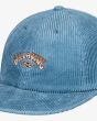 Gorra de pana Billabong Arch Cord Indigo Vintage para hombre bordado logo