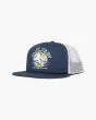 Gorra de malla Salty Crew Gone Fishing Foamy Trucker en azul marino y blanco para niño
