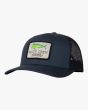 Gorra de malla Salty Crew Mahi Mount Retro Trucker azul marino para hombre