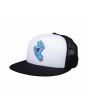 Gorra de malla Santa Cruz Classic Hand Mesh blanca y negra para hombre 