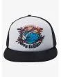 Gorra de estilo camionero Quiksilver Trucker Hard Shred Blanca para niño frontal 