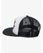 Gorra de estilo camionero Quiksilver Trucker Hard Shred Blanca para niño lateral 