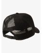 Gorra de malla Quiksilver Trucker Sea Satchel negra para niño posterior