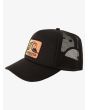 Gorra de malla Quiksilver Trucker Sea Satchel negra para niño 