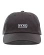 Gorra de visera curvada Vans Bill Jockey negra para hombre frontal