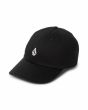 Gorra Volcom Full Stone Adj Negra para hombre con logo bordado en la parte delantera