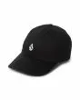 Gorra Volcom Full Stone Adj Negra para hombre con logo bordado en la parte delantera