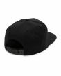 Gorra Volcom Quarter Twill Negra para hombre con cierre posterior ajustable a presión
