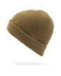 Gorro de punto Volcom Full Stone en color marrón Unisex posterior