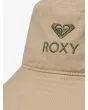 Gorro de pescador con cordón ajustable Roxy Come To Brazil beige para mujer bordado logo