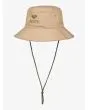Gorro de pescador con cordón ajustable Roxy Come To Brazil beige para mujer
