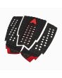 Grip para tabla de surf Astrodeck Christian Fletcher Built-In Arch Negro-Rojo - Tail Pad 3 piezas lateral