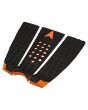 Grip para tabla de surf Astrodeck New Makua Rothman Built-In Arch negro y naranja - Tail Pad 3 piezas lateral