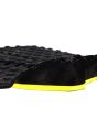 Grip para tabla de surf Creatures Mick Fanning Lite Ecopure negro con detalles en amarillo posterior