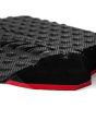 Grip para tablas de surf Creatures Mick Fanning Thermo Lite en color negro y rojo Pad 3 piezas posterior