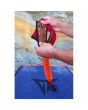 Tamega con Tabla de Bodyboard con Invento GT Biceps Leash 9mm Naranja-Rojo instalado puño
