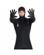 Hombre con Guantes para surf de Neopreno Volcom 3mm 5 Finger Negros silicona palmas
