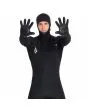 Hombre con Guantes para surf de Neopreno Volcom 3mm 5 Finger Negros silicona palmas