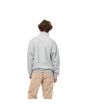 Hombre con Sudadera Carhartt WIP Half Zip American Script Sweat Ash Heather posterior