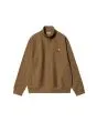 Carhartt WIP sudadera Half Zip American Script marrón para hombre