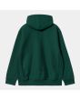 Sudadera de capucha Carhartt WIP American Script Sweat Verde para hombre posterior