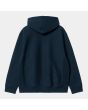 Sudadera con capucha Carhartt WIP American Script Sweat azul marino para hombre posterior