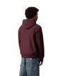Hombre con sudadera de capucha Carhartt WIP American Script Rondo Granate posterior