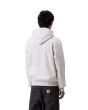 Hombre con sudadera de capucha Carhartt WIP Hooded Carhartt Sweatshirt Gris Ceniza Jaspeado con logo granate posterior