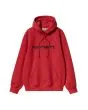 Sudadera con capucha Carhartt WIP Hooded Carhartt Sweatshirt color rojo cereza y azul espacial para hombre