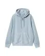 Sudadera con capucha y cremallera Carhartt WIP Hooded Duster Script Jacket Misty Sky (Garment Dyed) para hombre