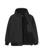 Chaqueta impermeable con capucha Carhartt WIP Hooded Sail Jacket Negro-Blanco para hombre interior