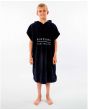 Toalla de playa con capucha - Poncho para surf Rip Curl Mix Up negro para niño frontal
