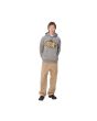 Hombre con sudadera de capucha Carhartt WIP Hooded Yute Sweat Gris loose fit