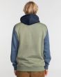 Hombre con Sudadera de capucha Billabong Arch Block Sage espalda