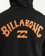 Hombre con sudadera de capucha Billabong Arch Wave negra espalda