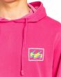 Hombre con sudadera de capucha Billabong Connection rosa fucsia estampado pecho