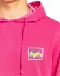Hombre con sudadera de capucha Billabong Connection rosa fucsia estampado pecho