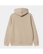Sudadera con capucha Carhartt WIP Script Embroidery Sweatshirt beige con logo negro para hombre posterior