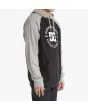 Hombre con sudadera de capucha DC Shoes DC Star Pilot negra y gris derecha