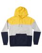 Sudadera de capucha DC Shoes Downing en color azul marino, gris y amarillo para hombre