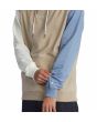 Hombre con sudadera de capucha DC Shoes Riot 2 beige logo