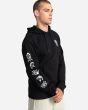 Hombre con Sudadera de capucha Element Bloom Negra lateral