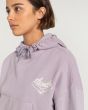 Mujer con sudadera de capucha Element Collab Lavanda logo